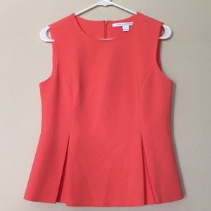 Diane von Furstenberg Coral Peplum Work Blouse 6